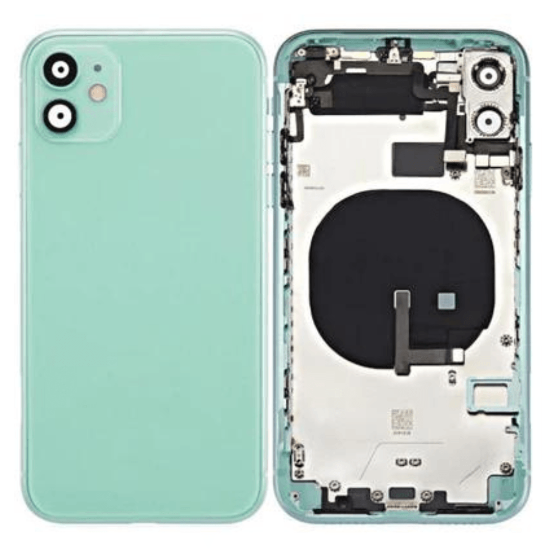 Back Housing With Side Keys & Power Button + Volume Button Flex Cable for iPhone 11 (GREEN) - Best Cell Phone Parts Distributor in Canada, Parts Source Back Housing With Side Keys & Power Button + Volume Button Flex Cable for iPhone 11 (GREEN) - Best Cell Phone Parts Distributor in Canada, Parts Source